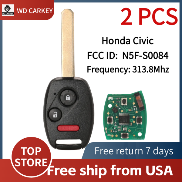 Honda Civic 2+1Buttons 313.8Mhz FSK ID46 Valeo N5F-S0084